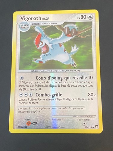 Carte pokemon vigoroth 123 - pokemon, 68/123