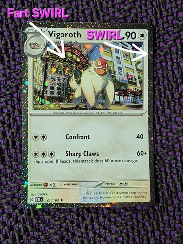 Carta pokemon vigoroth - pokemon, 161/193