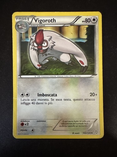 Carta pokemon vigoroth - carta, 102/124