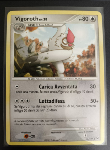 Carta pokemon vigoroth liv - carta,