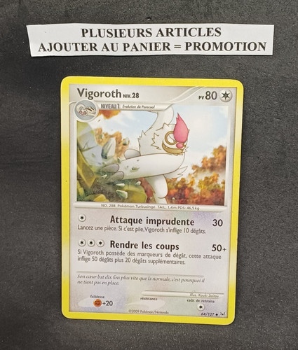 Carte pokémon vigoroth - carte,