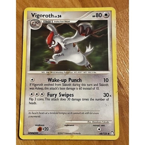 Carta pokémon vigoroth - carta,
