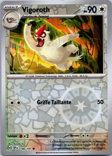 Carte pokémon vigoroth - carte,