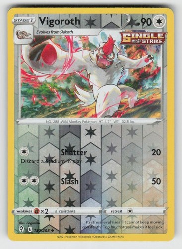 Reverse holo vigoroth 130 203 - vigoroth, 130/203