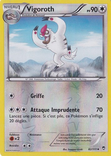 Vigoroth reverse xy3 poings - -, xy3:poings
