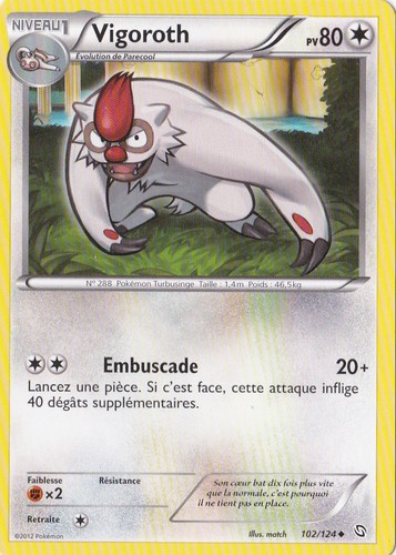Vigoroth noir blanc - -noir, blanc-