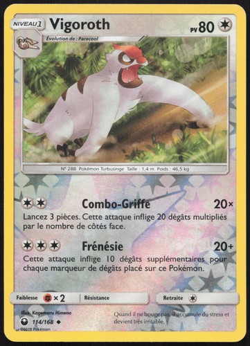 Carta pokémon vigoroth - carta,