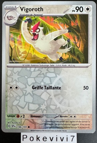 Carte pokemon vigoroth 146 191 - carte,
